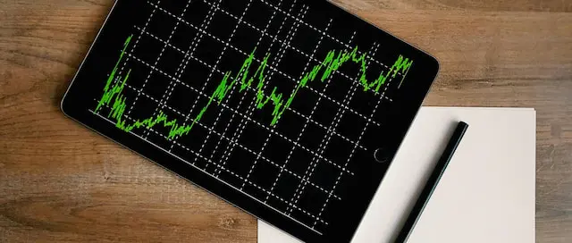 Tablet showing investor returns